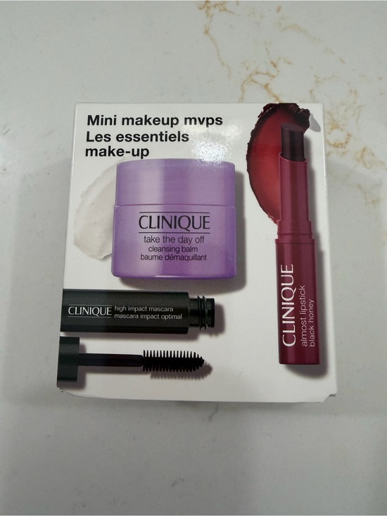 Clinique Other - Clinique Mini Makeup Set with Cleansing Balm and Berry Lipstick